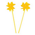 Pinwheel w/ Logo, Yellow Plastic 4" dia